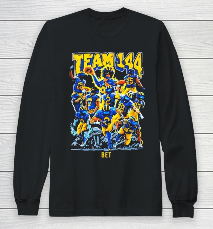 Michigan Football Team 144 Bet Nfl Scouting Combine 2024 Long Sleeve T-Shirt