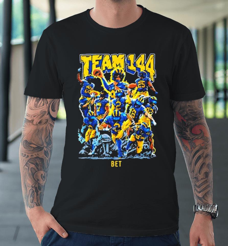 Michigan Football Team 144 Bet Nfl Scouting Combine 2024 Premium T-Shirt