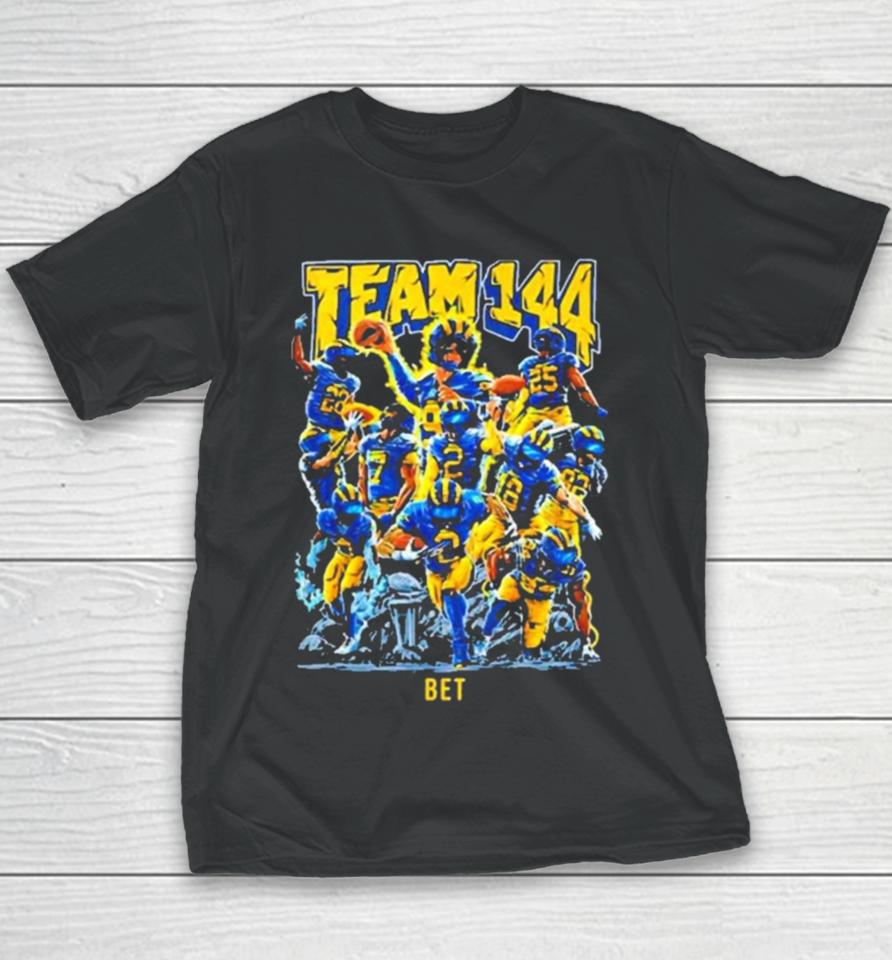 Michigan Football Team 144 Bet Nfl Scouting Combine 2024 Youth T-Shirt