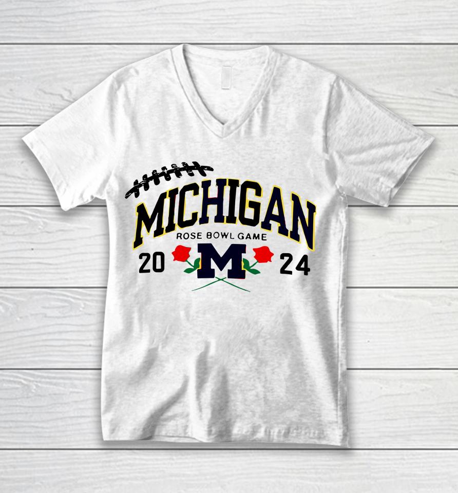Michigan Rose Bowl Game 2024 Unisex V-Neck T-Shirt