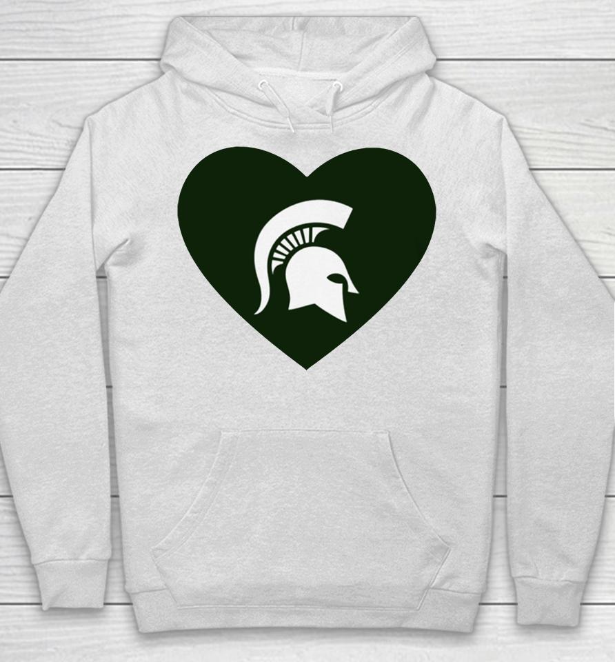 Michigan State Spartan Strong Heart Hoodie