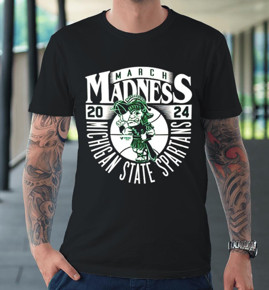 Michigan State Spartans 2024 March Madness Mascot Premium T-Shirt