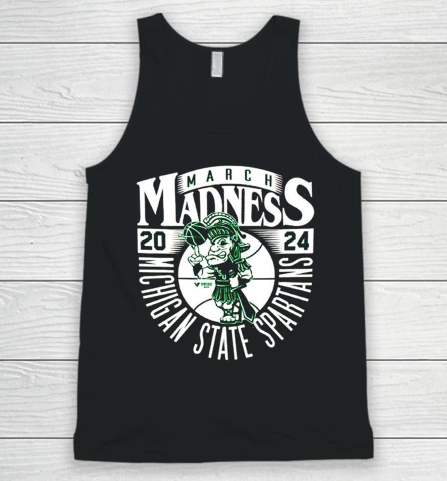 Michigan State Spartans 2024 March Madness Mascot Unisex Tank Top
