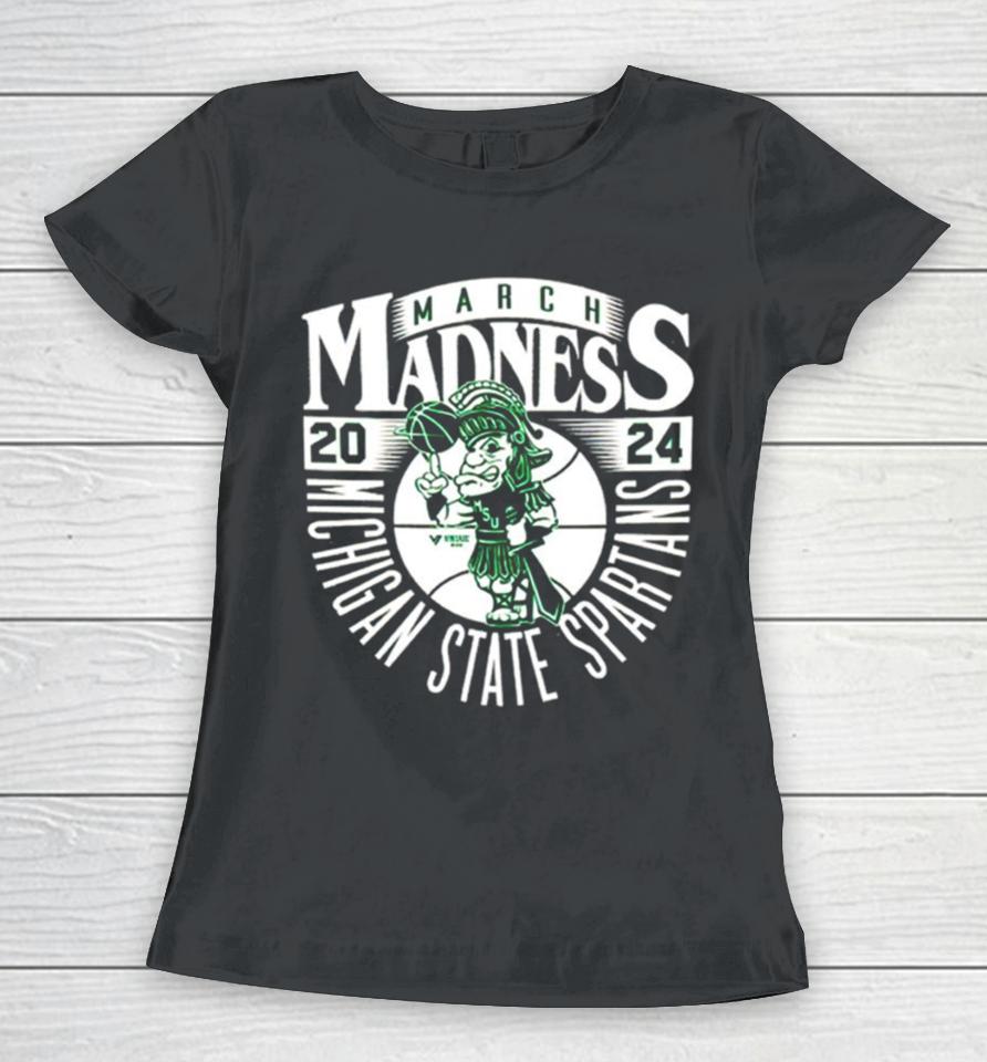 Michigan State Spartans 2024 March Madness Mascot Women T-Shirt