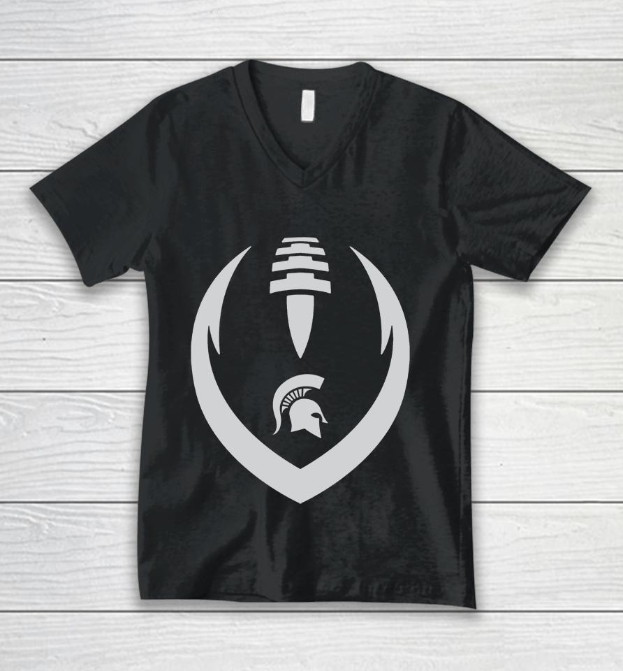 Michigan State Spartans Football Icon Legend Performance Unisex V-Neck T-Shirt