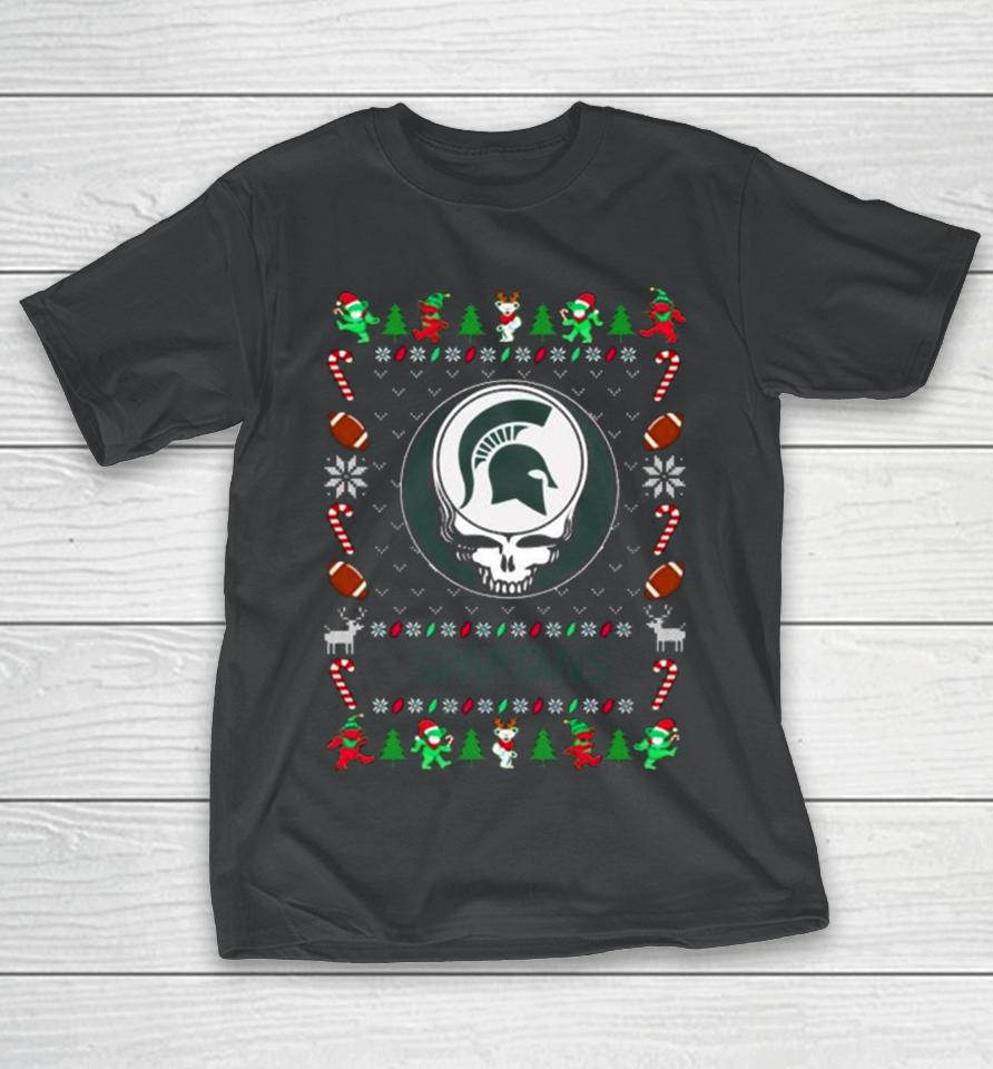 Michigan State Spartans Grateful Dead Ugly Christmas Sweatshirts T-Shirt