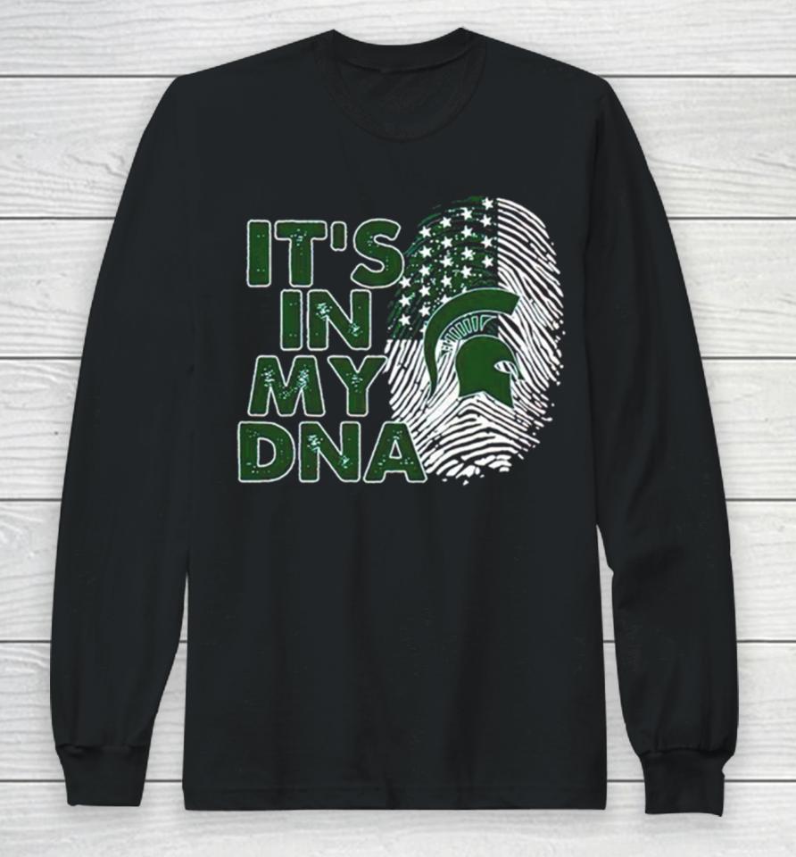 Michigan State Spartans It’s In My Dna Fingerprint Long Sleeve T-Shirt