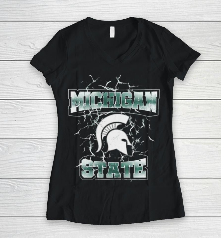 Michigan State Spartans The Welcome Women V-Neck T-Shirt