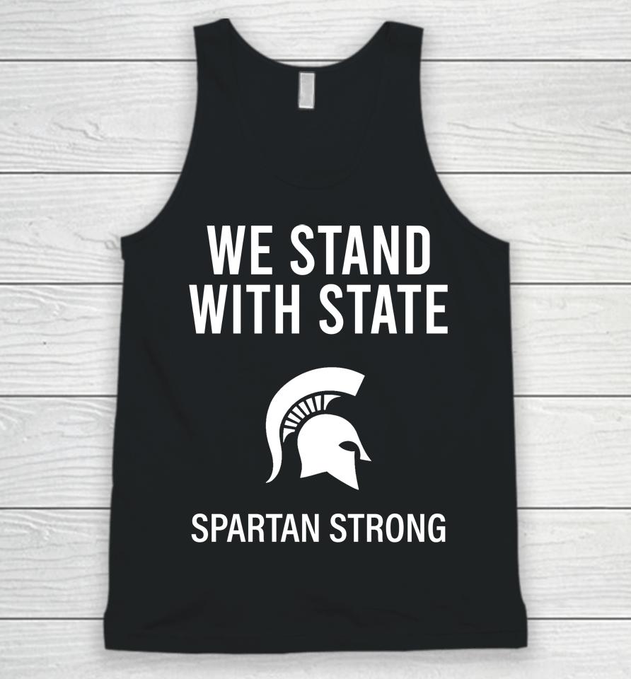 Michigan State We Stand With State Spartan Strong Unisex Tank Top