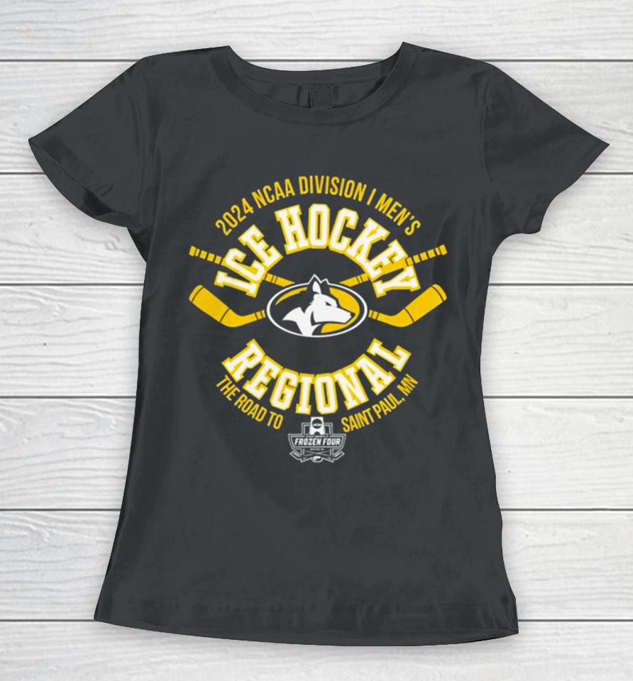 Michigan Tech Huskies 2024 Ncaa Division I Men’s Ice Hockey Regional Champion Women T-Shirt