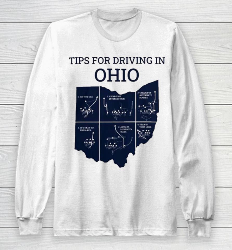 Michigan Tips For Driving Through Ohio Triblend Long Sleeve T-Shirt