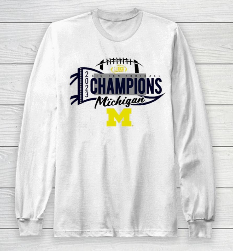 Michigan Wolverines 2023 Big Ten Football Conference Champions Tri Blend Long Sleeve T-Shirt