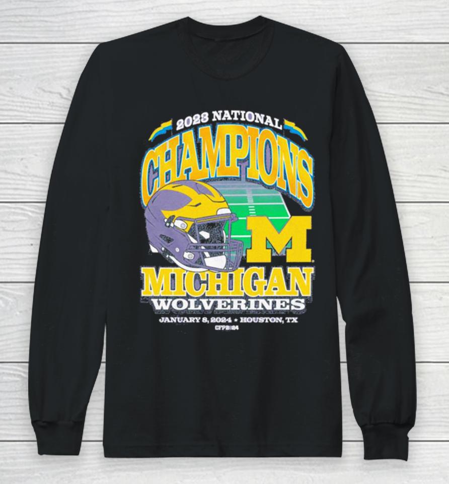 Michigan Wolverines 2023 Cfp National Champions ’47 Franklin Helmet Long Sleeve T-Shirt