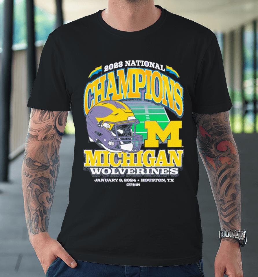 Michigan Wolverines 2023 Cfp National Champions ’47 Franklin Helmet Premium T-Shirt