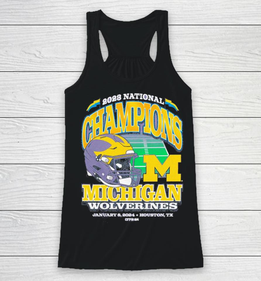 Michigan Wolverines 2023 Cfp National Champions ’47 Franklin Helmet Racerback Tank