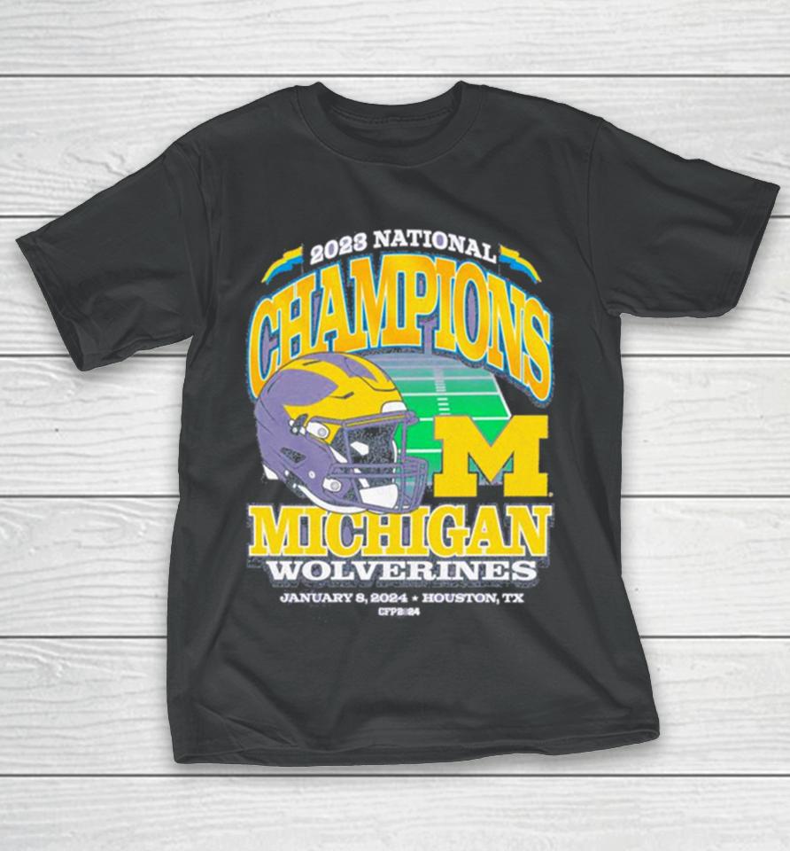 Michigan Wolverines 2023 Cfp National Champions ’47 Franklin Helmet T-Shirt