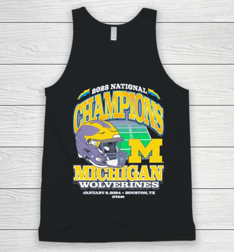 Michigan Wolverines 2023 Cfp National Champions ’47 Franklin Helmet Unisex Tank Top