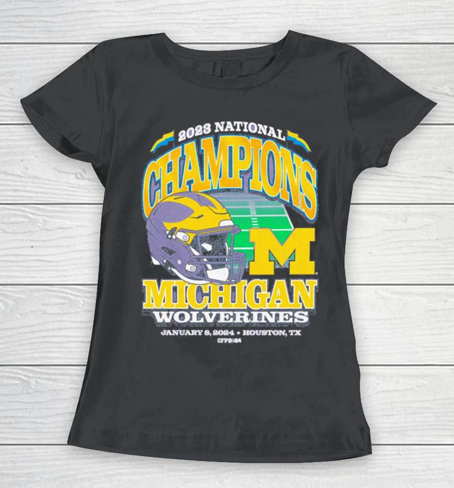 Michigan Wolverines 2023 Cfp National Champions ’47 Franklin Helmet Women T-Shirt