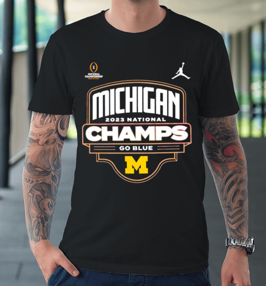 Michigan Wolverines 2023 National Champs Go Blue Premium T-Shirt