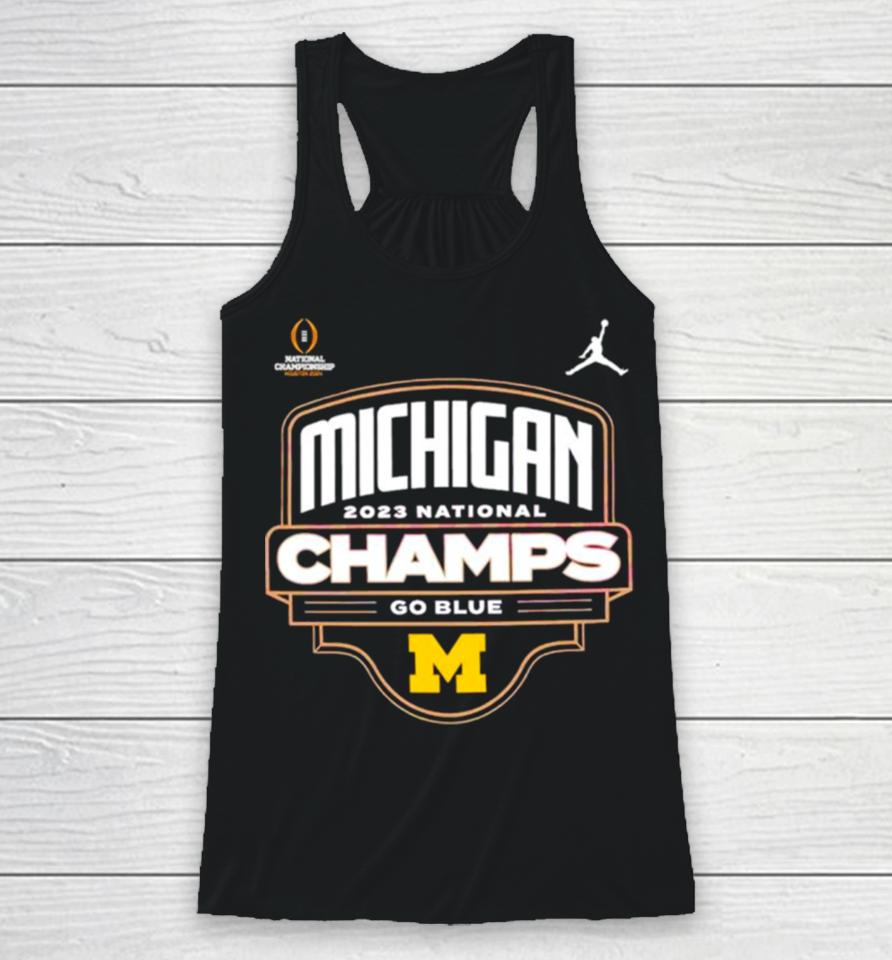 Michigan Wolverines 2023 National Champs Go Blue Racerback Tank
