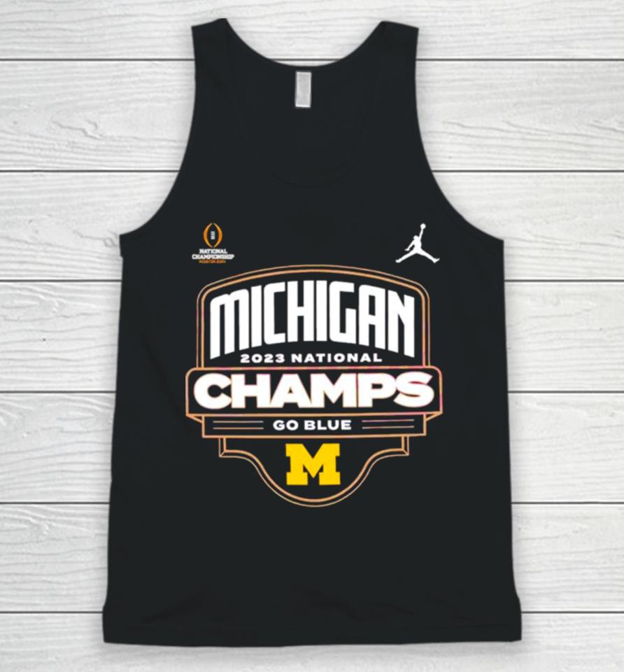 Michigan Wolverines 2023 National Champs Go Blue Unisex Tank Top