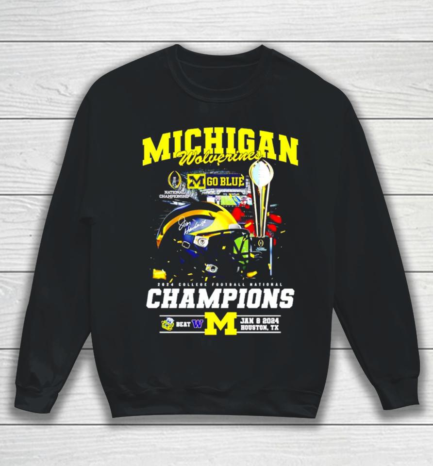 Michigan Wolverines 2024 College Football National Champions Sweatshirt