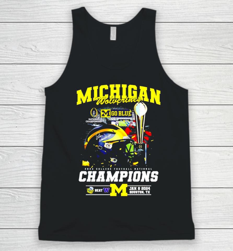 Michigan Wolverines 2024 College Football National Champions Unisex Tank Top