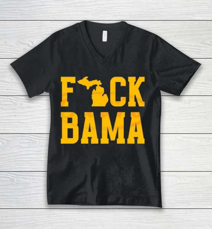 Michigan Wolverines 2024 Fuck Bama Unisex V-Neck T-Shirt