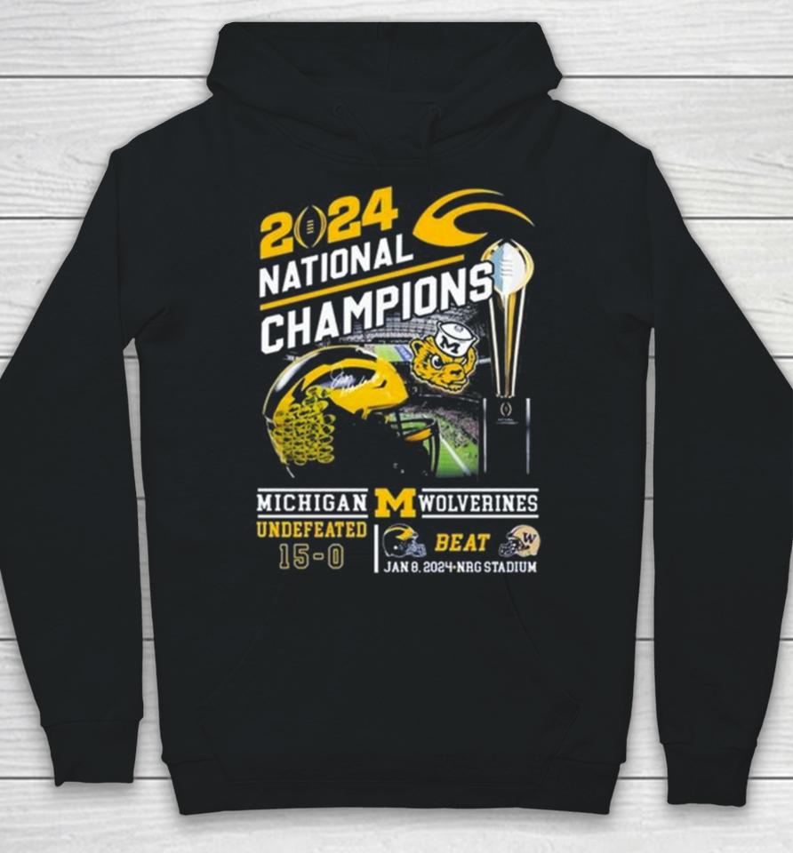 Michigan Wolverines 2024 National Champions Go Blue Beat Huskies Hoodie