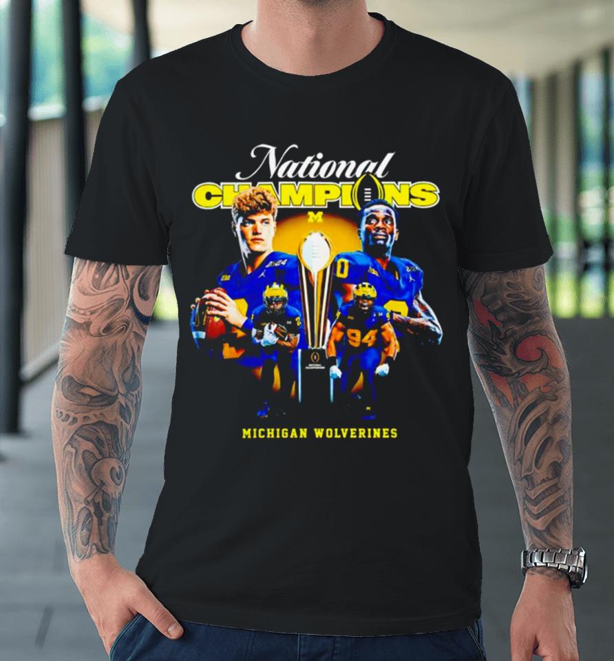 Michigan Wolverines And Jordan National Champions 2024 Premium T-Shirt
