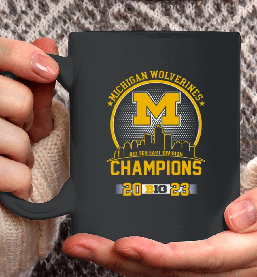 Michigan Wolverines Big Ten East Division Champions 2023 Skyline Coffee Mug