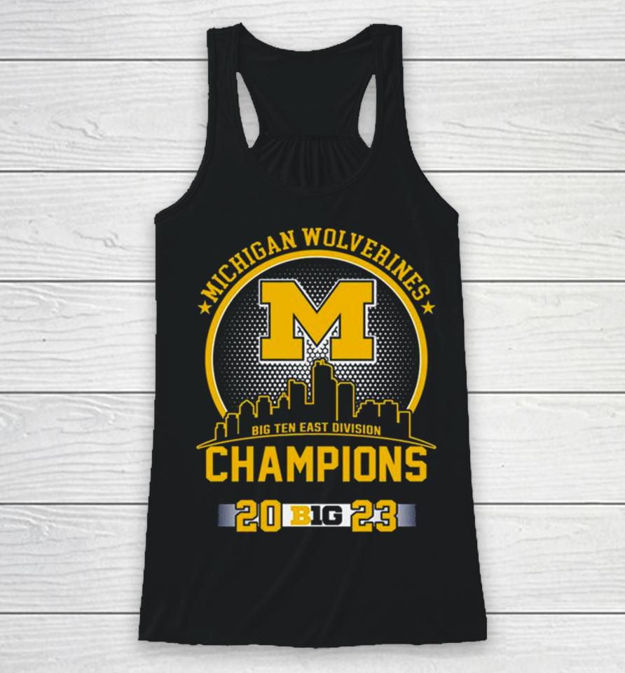 Michigan Wolverines Big Ten East Division Champions 2023 Skyline Racerback Tank