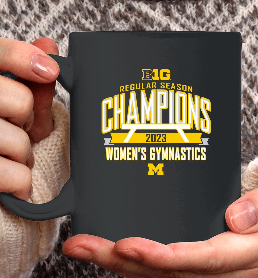 Michigan Wolverines Blue 84 2023 Big Ten Women's Gymnastics Regular Season Champions Coffee Mug