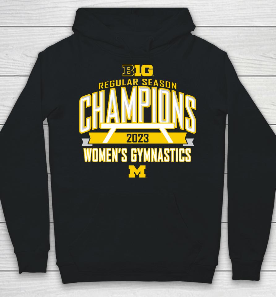 Michigan Wolverines Blue 84 2023 Big Ten Women's Gymnastics Regular Season Champions Hoodie