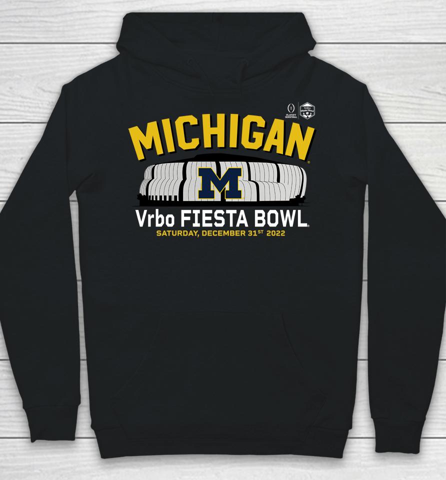 Michigan Wolverines College Football Playoff 2022 Fiesta Bowl Gameday Stadium Hoodie
