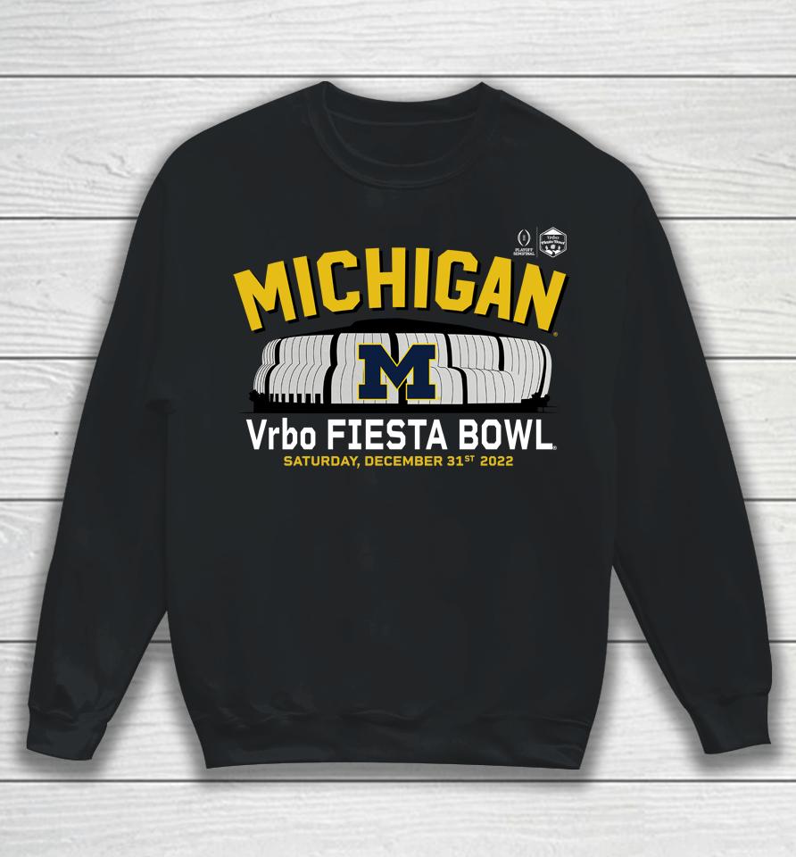Michigan Wolverines College Football Playoff 2022 Fiesta Bowl Gameday Stadium Sweatshirt