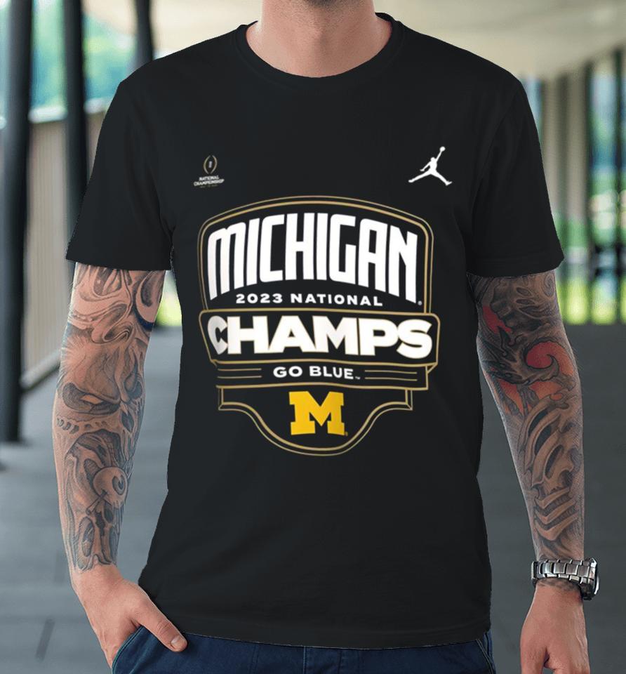 Michigan Wolverines College Football Playoff 2023 National Champion Celebration Premium T-Shirt