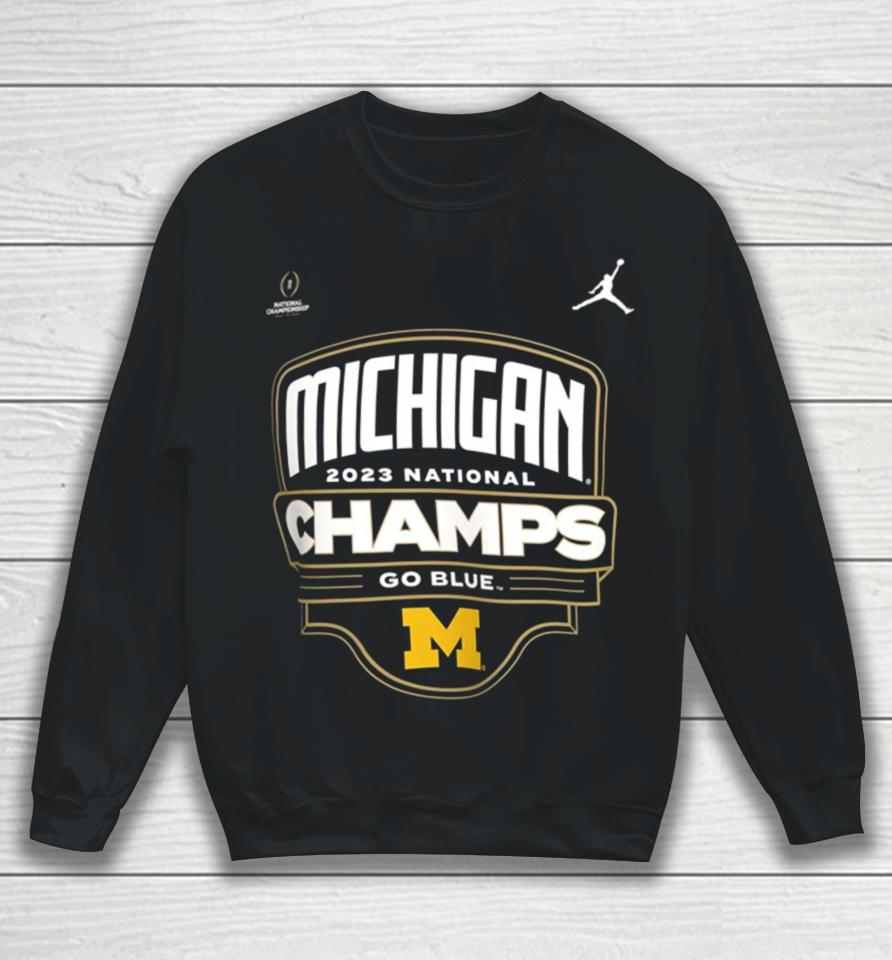 Michigan Wolverines College Football Playoff 2023 National Champion Celebration Sweatshirt