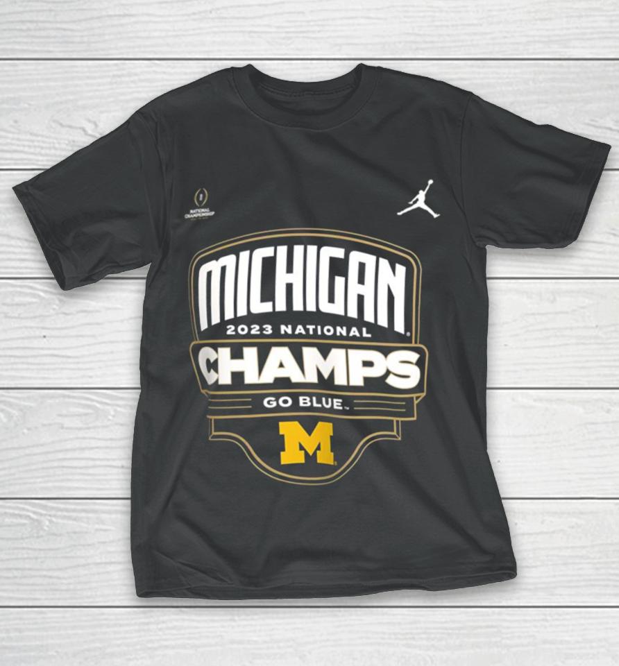 Michigan Wolverines College Football Playoff 2023 National Champion Celebration T-Shirt