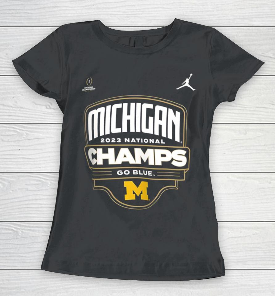 Michigan Wolverines College Football Playoff 2023 National Champion Celebration Women T-Shirt