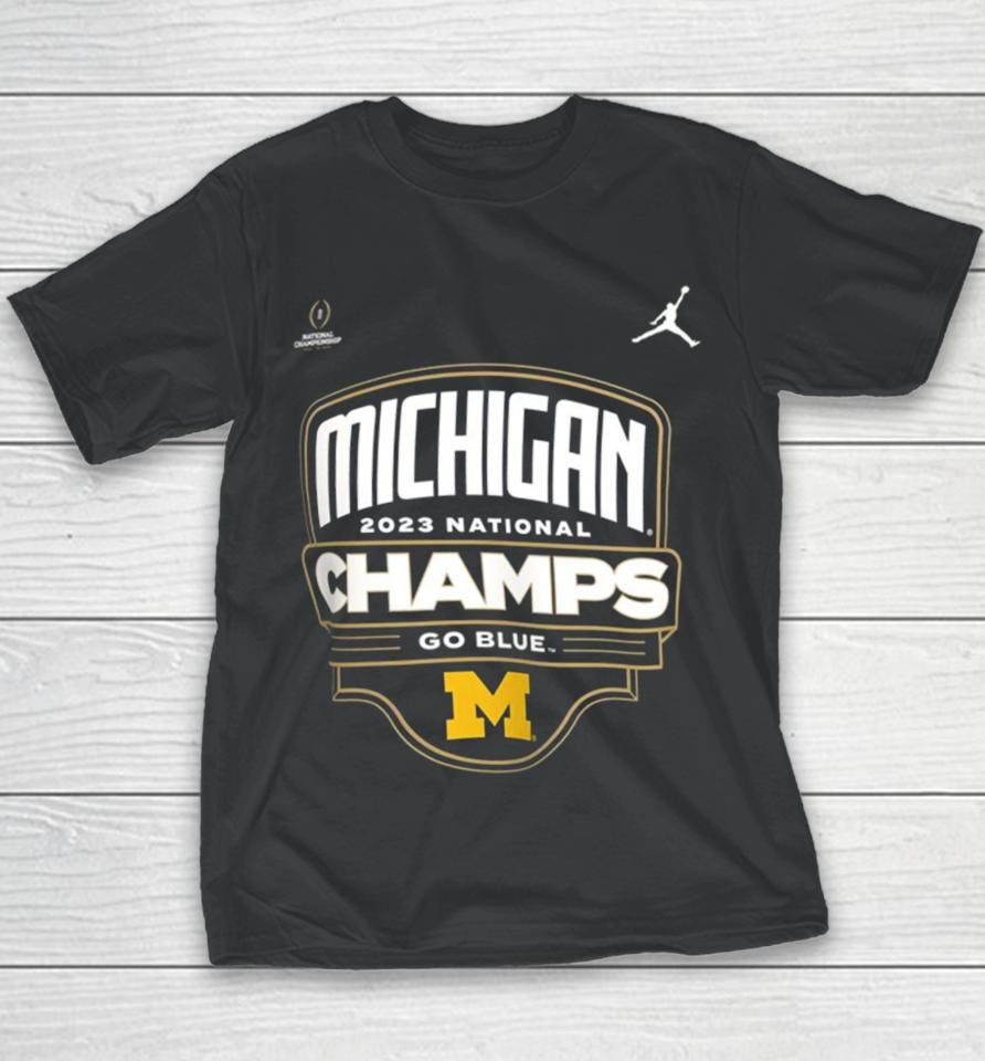 Michigan Wolverines College Football Playoff 2023 National Champion Celebration Youth T-Shirt
