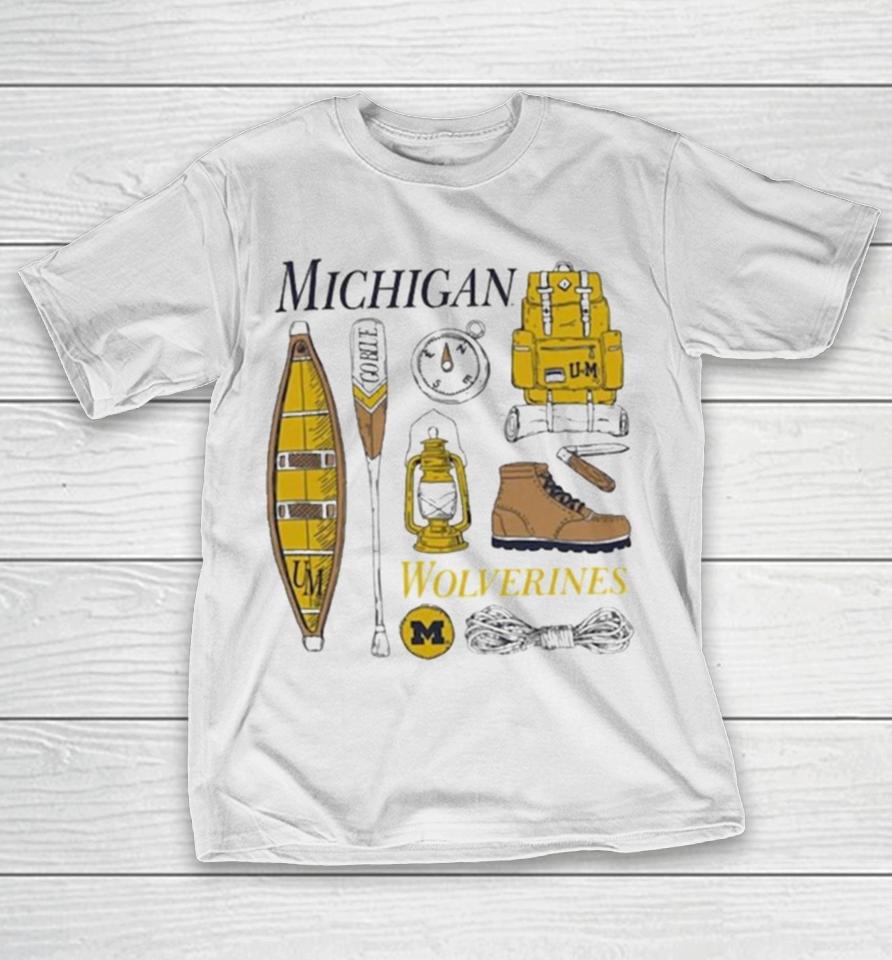 Michigan Wolverines Comfort Wash Camping Trip T-Shirt
