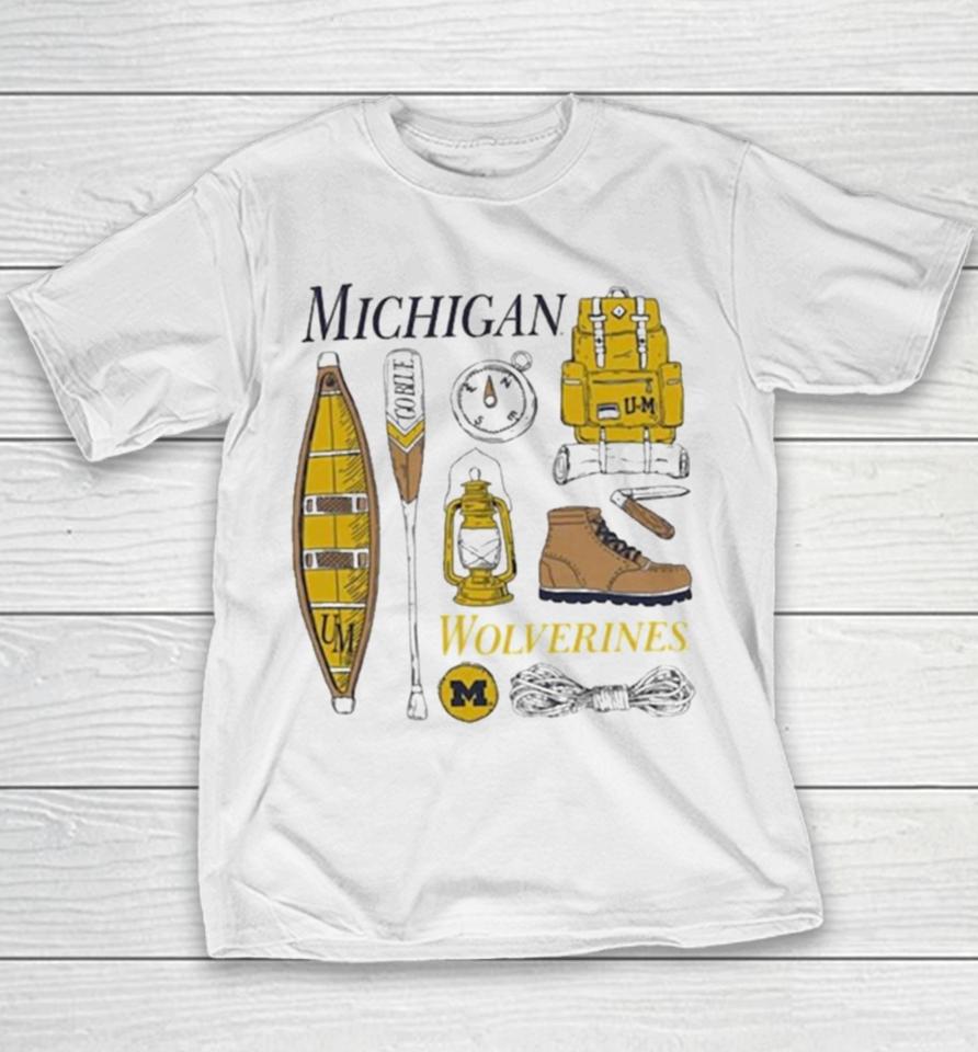 Michigan Wolverines Comfort Wash Camping Trip Youth T-Shirt