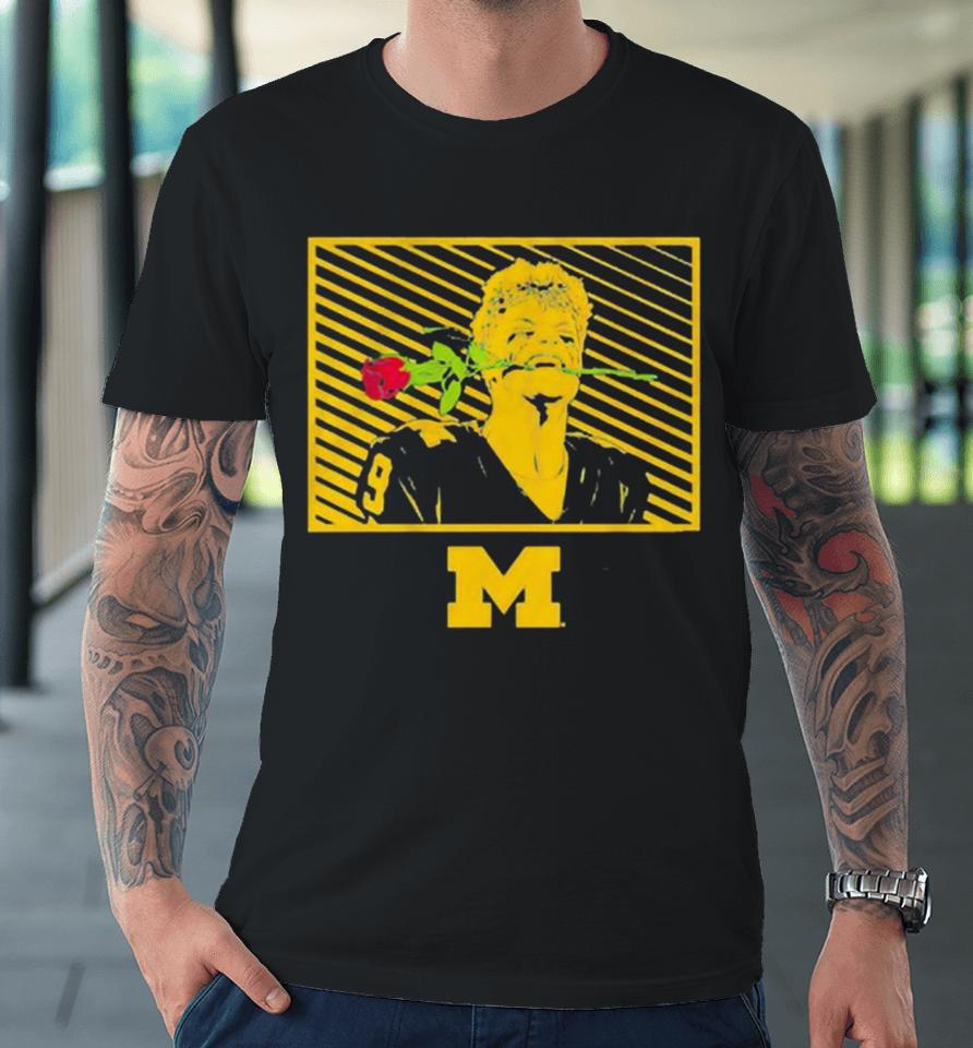 Michigan Wolverines Football J.j Mccarthy Rose Premium T-Shirt