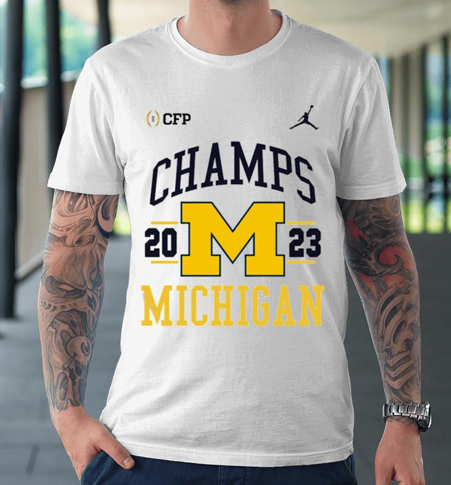 Michigan Wolverines Football Playoff 2023 National Champions Retro Premium T-Shirt