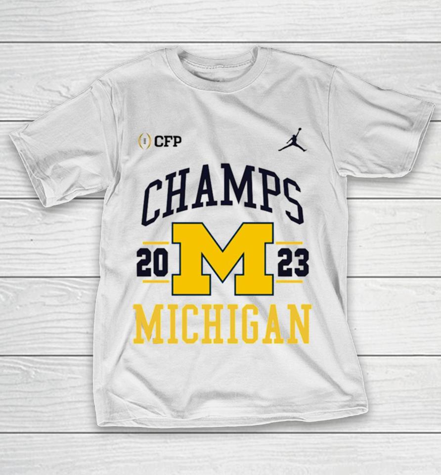 Michigan Wolverines Football Playoff 2023 National Champions Retro T-Shirt
