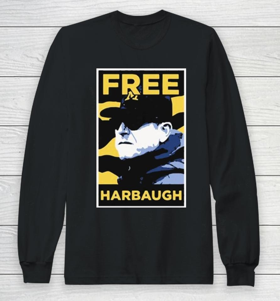 Michigan Wolverines Jj Mccarthy Free Harbaugh Long Sleeve T-Shirt