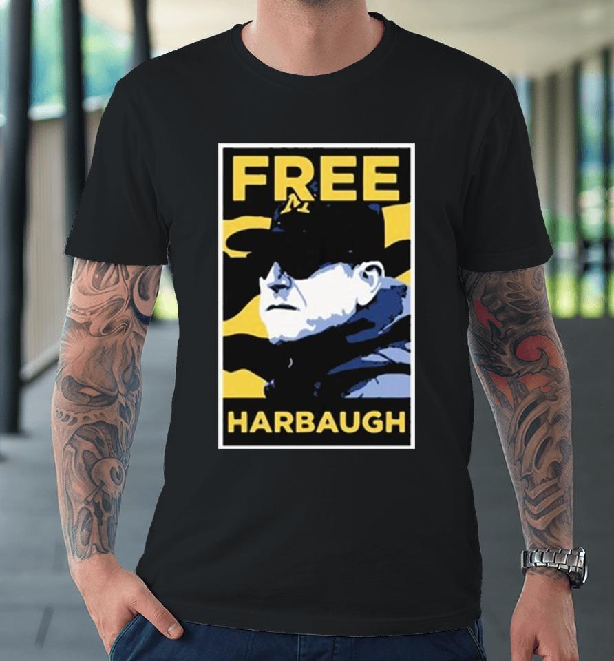 Michigan Wolverines Jj Mccarthy Free Harbaugh Premium T-Shirt