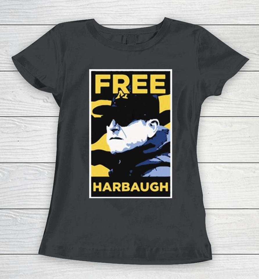 Michigan Wolverines Jj Mccarthy Free Harbaugh Women T-Shirt