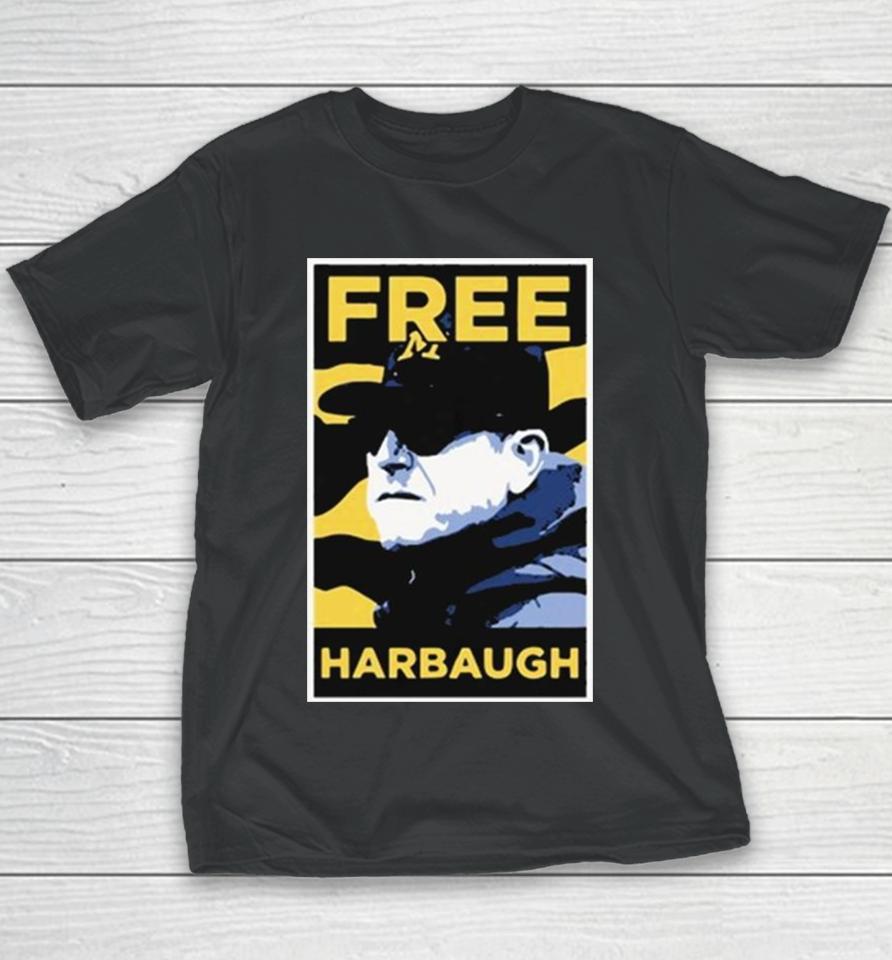 Michigan Wolverines Jj Mccarthy Free Harbaugh Youth T-Shirt